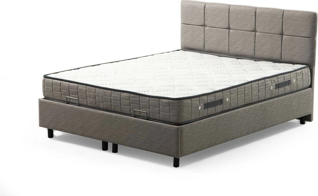 Bazë dhe shtrat dopio me mbështetëse koke, Skye Decor Vitalia, 140x200, gri e çelët