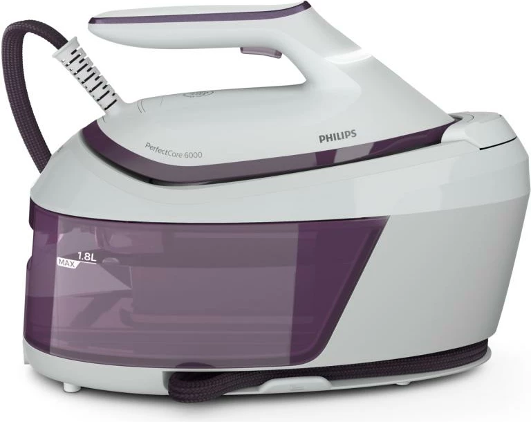 Hekur me stacion avulli, Philips PerfectCare PSG6020/30, rezervuar 1.8L, OptimalTEMP, kompakt, lila