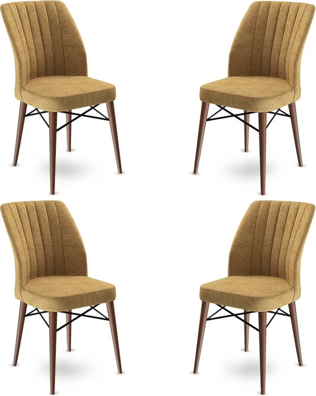 Set karrigesh (4 copë) Hanah Home, Flex, kapuçino, kafe