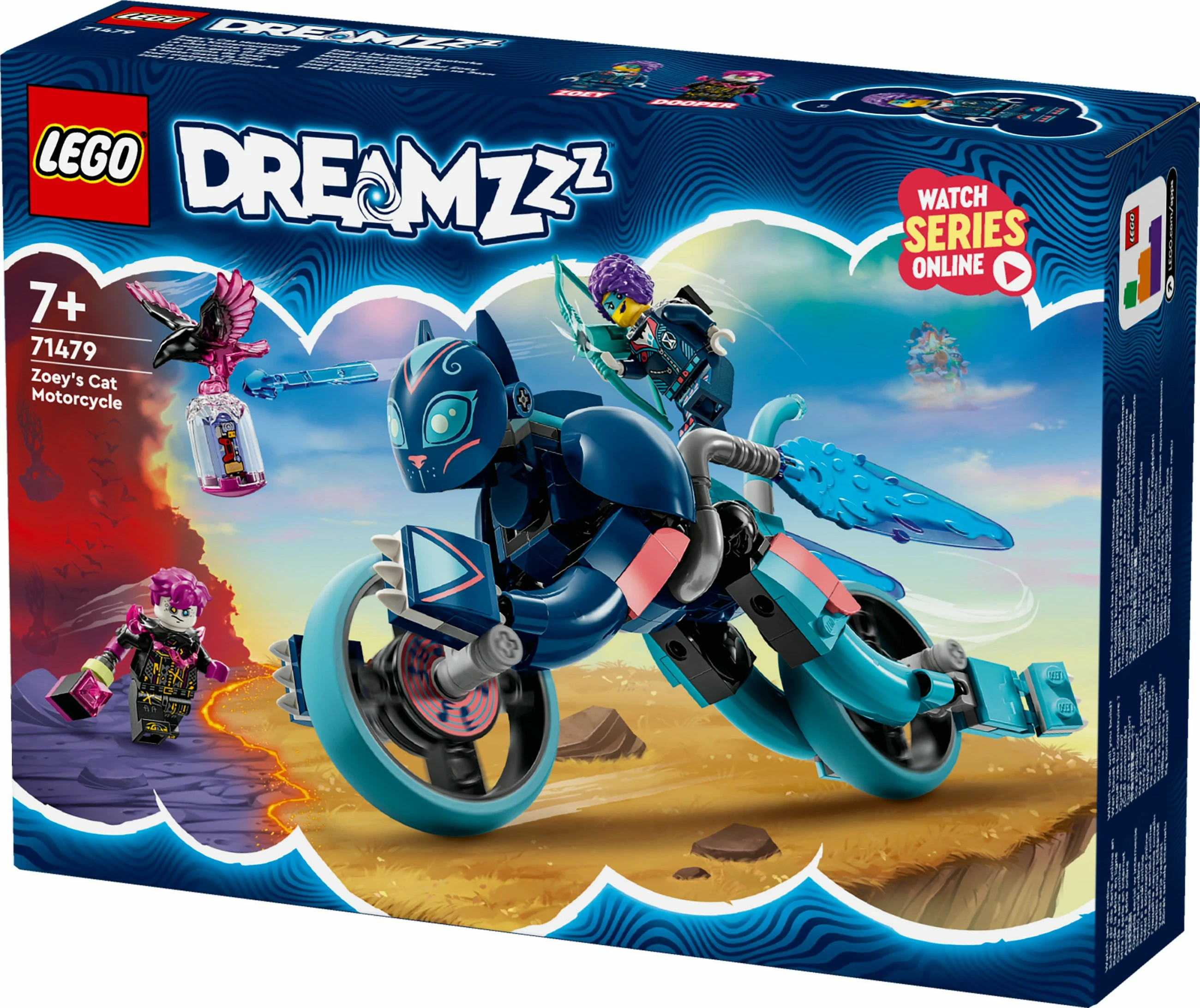Set ndërtimi LEGO DREAMZzz 71479 Zoey's Cat Motorcycle, 226 pjesë, shumëngjyrësh