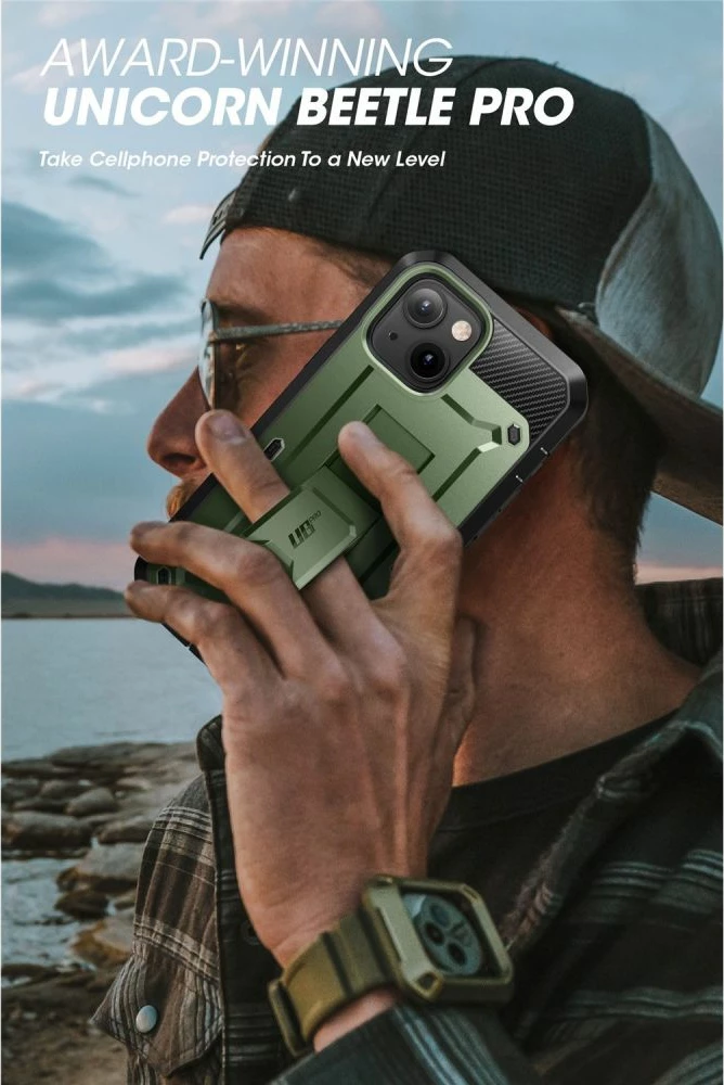 Mbështjellës Supcase Unicorn Beetle Pro për iPhone 14 Plus, i gjelbër