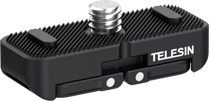 Mbajtës kamerë sportive, Telesin S7-JBK-05, për Insta360 X4, fiksim i shpejtë magnetik, filetë 1/4", i zi