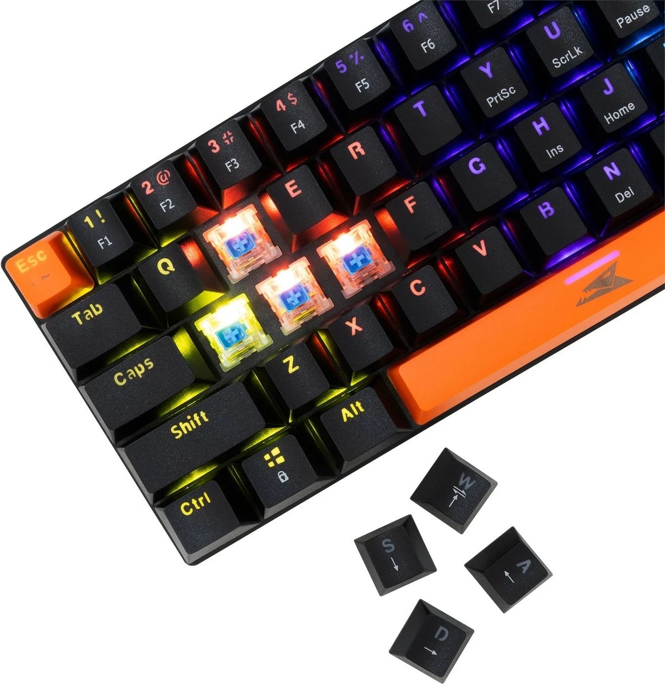 Tastierë Baracuda Dolphin BGK-03121, 60%, blue switch, RGB, USB, e zezë