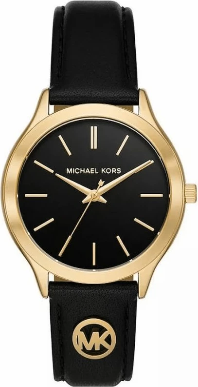 Orë dore femrash Michael Kors Slim Runway MK7553, e zezë, me kuti