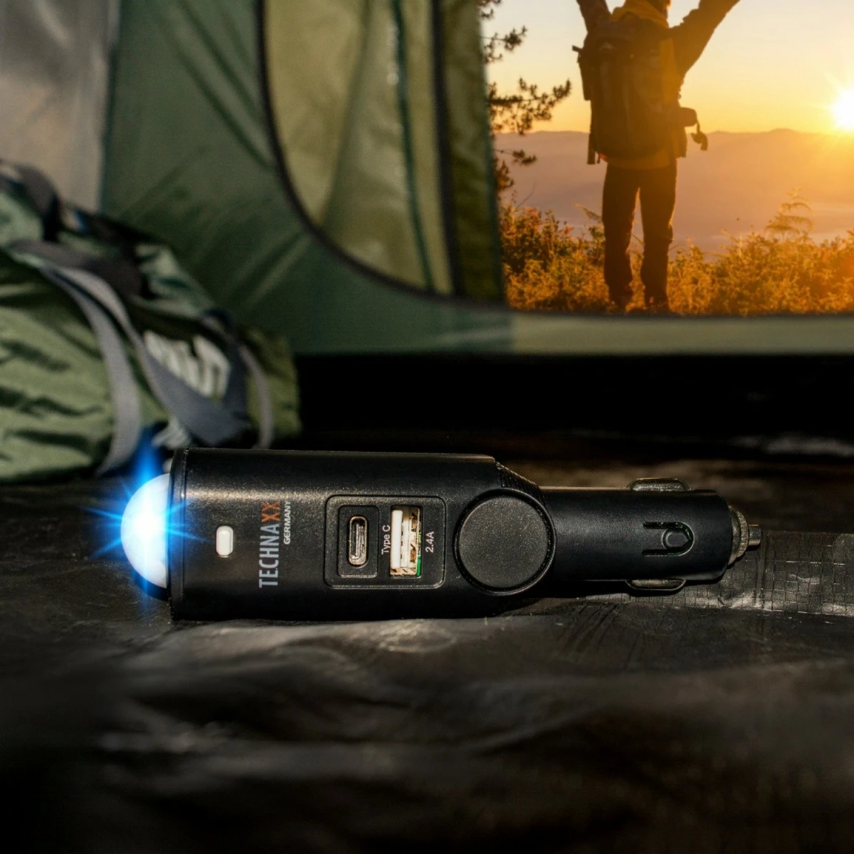 Alarm veture Technaxx TX-168, universal, me telekomandë, i zi