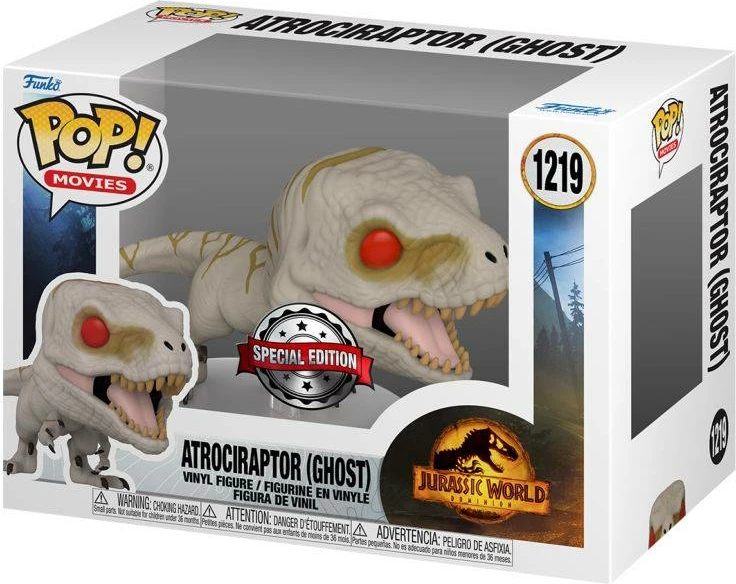 Figurë koleksionuese Funko Pop Movies JW3 Atrociraptor (Ghost)