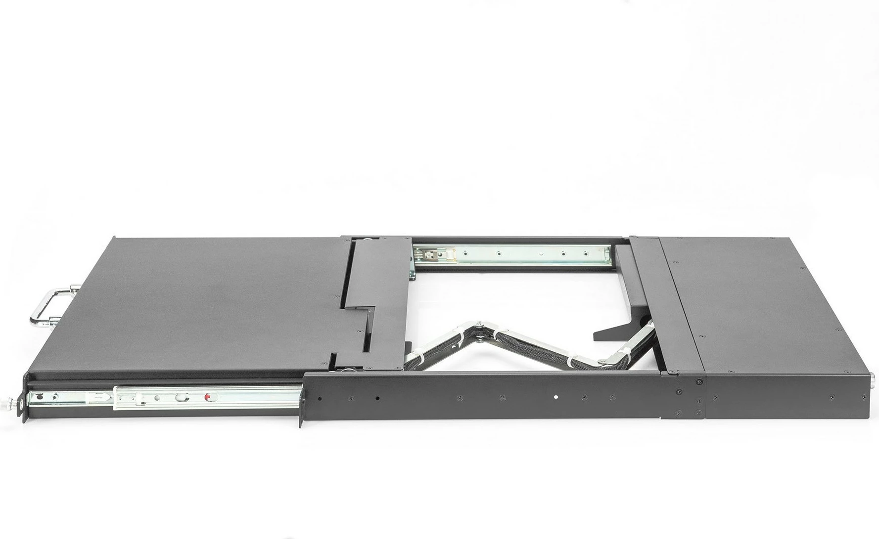 Konsolë modulare Digitus 17" HD LCD, 1-port VGA KVM, e zezë