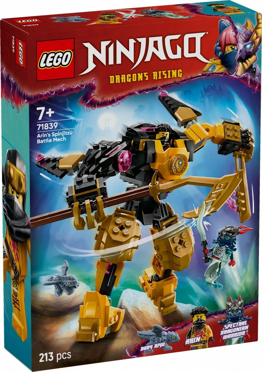 Set LEGO Ninjago Spinjitzu Battle Mech Arina 71839, 213 pjesë, për fëmijë, Plastikë
