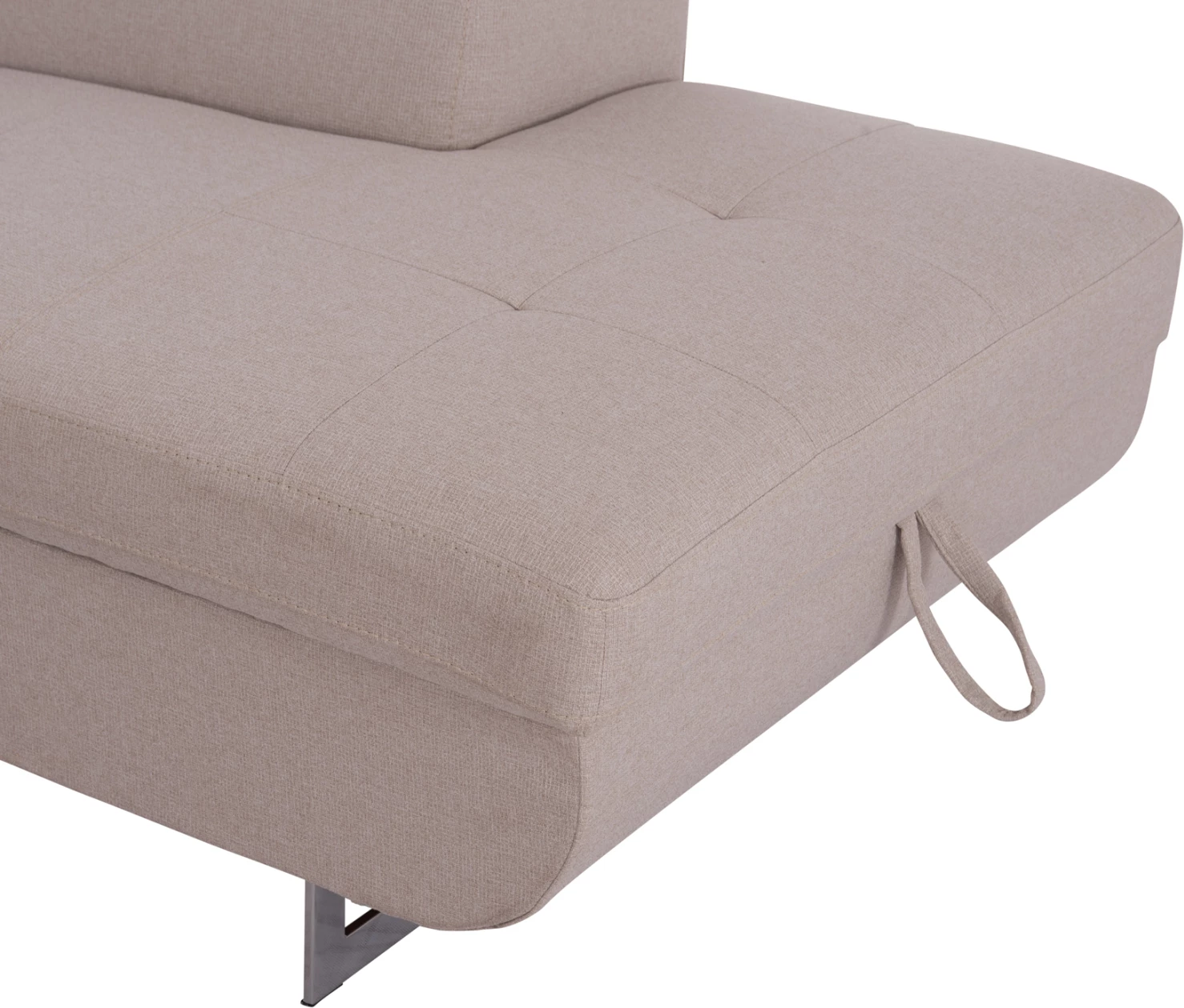 Kënd-sofë me hapësirë për depo, Encore FH3301.03R, material bezhë, 285x205x90cm