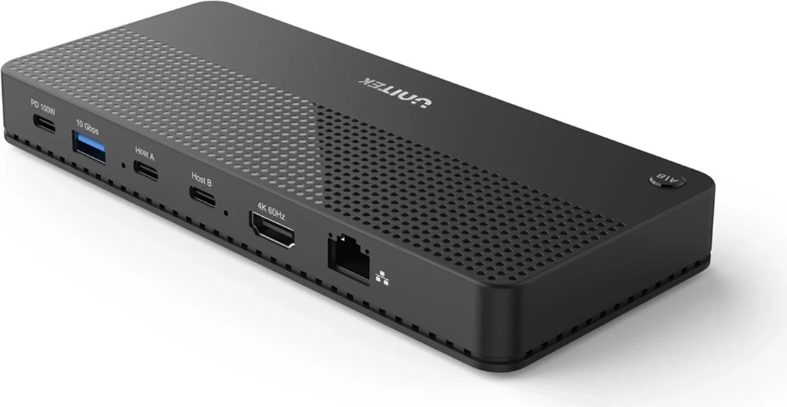 Stacion Dokimi Unitek 12 në 1, HDMI 8K, USB 4, 100 W, ngjyrë e zezë