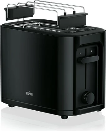Toster Braun HT3010BK, 2 feta, 1000 W, i zi
