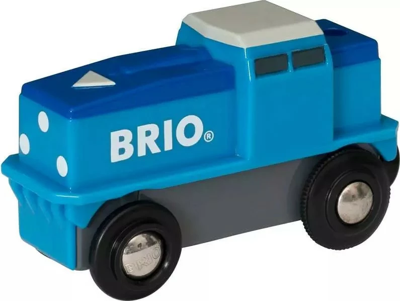 Tren lodër Brio 33130 Cargo Battery Engine, plastikë, blu e bardhë