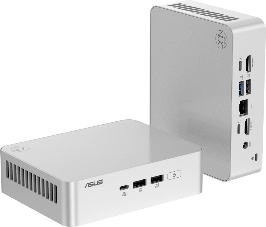 Kompjuter mini ASUS NUC 15 Pro Plus RNUC15CRSU500002, Intel Core Ultra 5 225H, Intel Arc Graphics, Wi‑Fi 7 BE201, pa RAM/pa SSD/pa OS, argjend, Kit (L6) me kabllo rryme EU