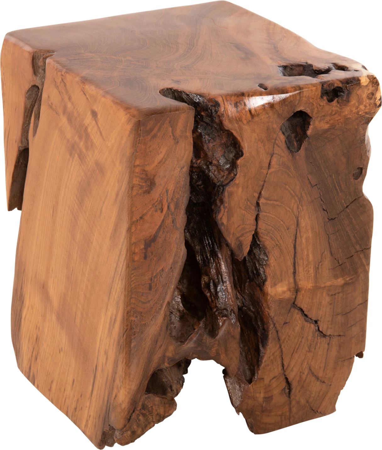 Karrige e ulët KUMO FH7893 dru TEAK ngjyrë natyrale 30x30x40Hcm