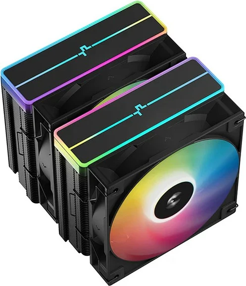 Kasë ftohëse Deepcool AG620 Black ARGB V2, 2 ventilatorë, 6 tuba termikë, 120mm, e zezë