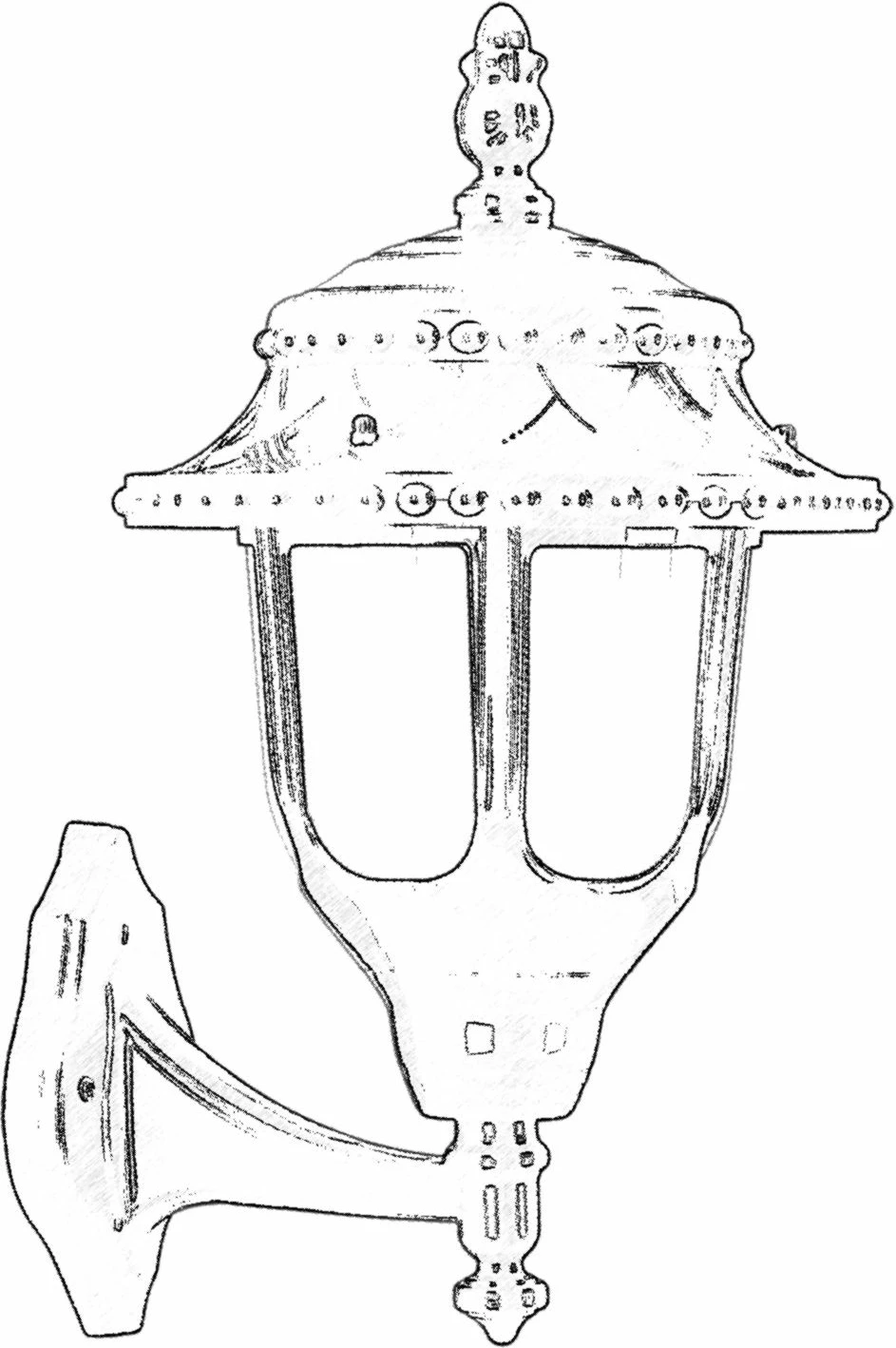 Llambë muri për jashtë, Opviq, BAP-68180-BSY-M2, e zezë
