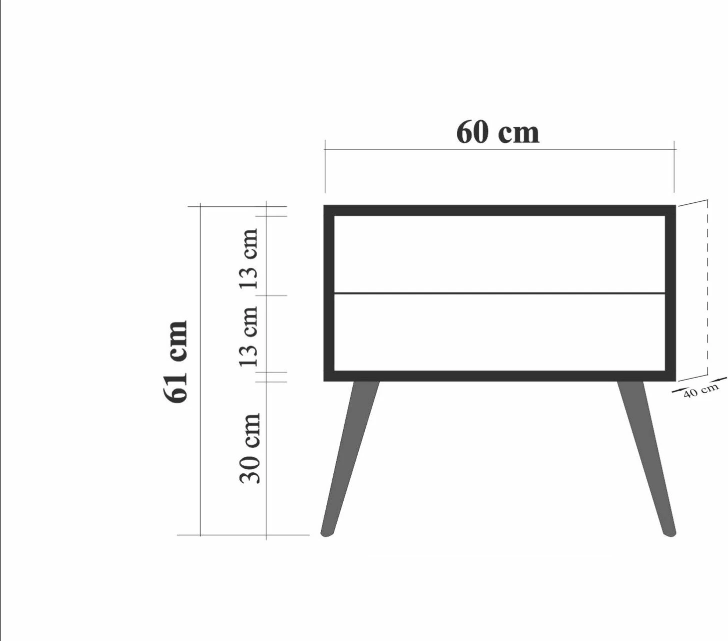 Komodinë Hanah Home, City Two Desert, shumëngjyrëshe