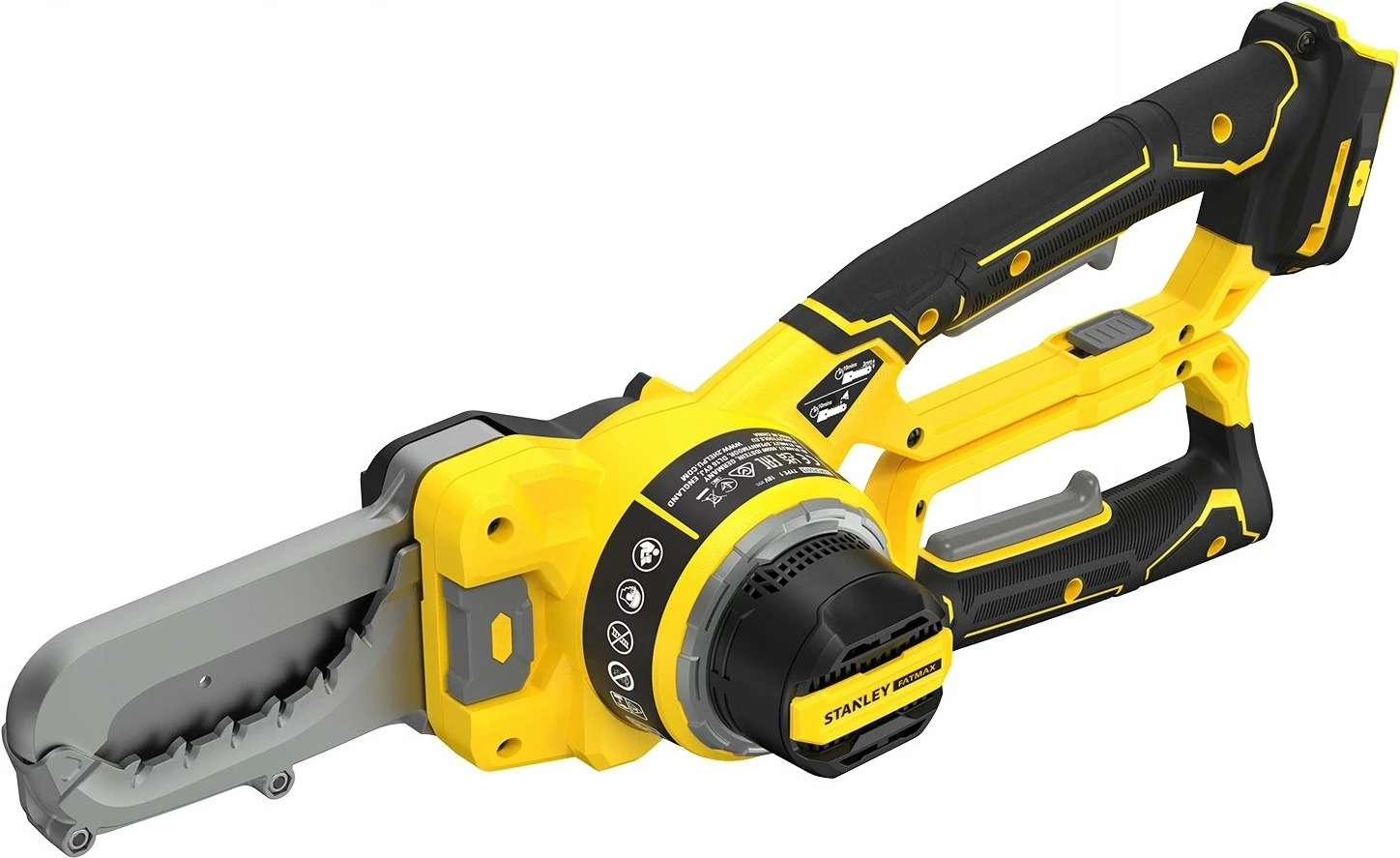 Krasitëse me zinxhir, Stanley Fatmax SFMCPS515B-XJ, 18V V20, prerje 100 mm, shinë 15 cm, pa bateri, e verdhë/zezë