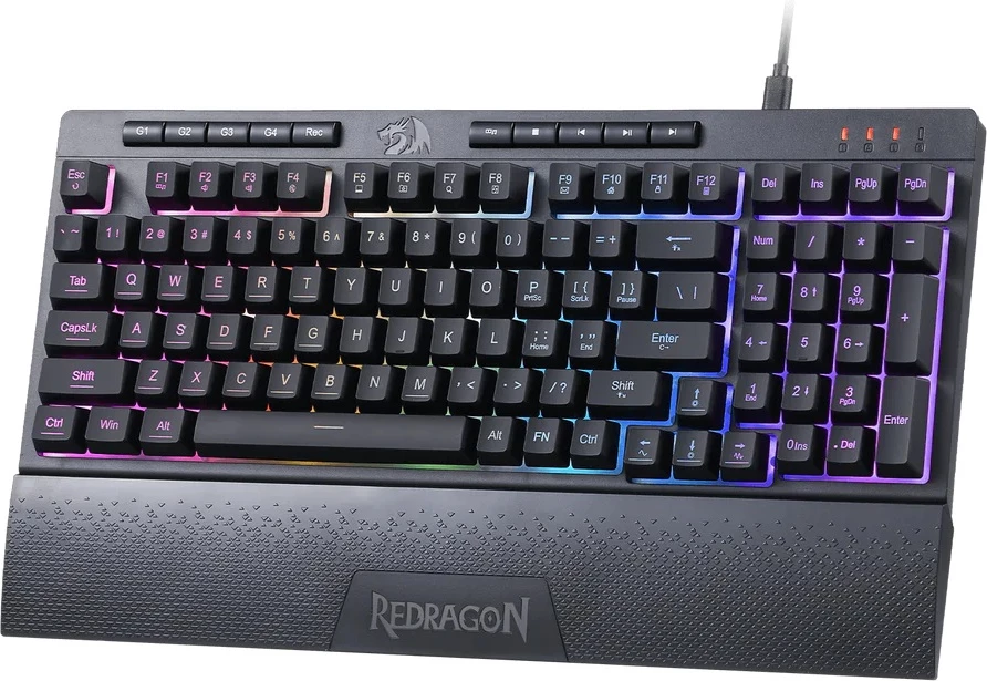 Tastierë gaming Redragon Shiva Pro K515-RGB, USB, RGB, 98 taste, membrane, me makro G1-G4