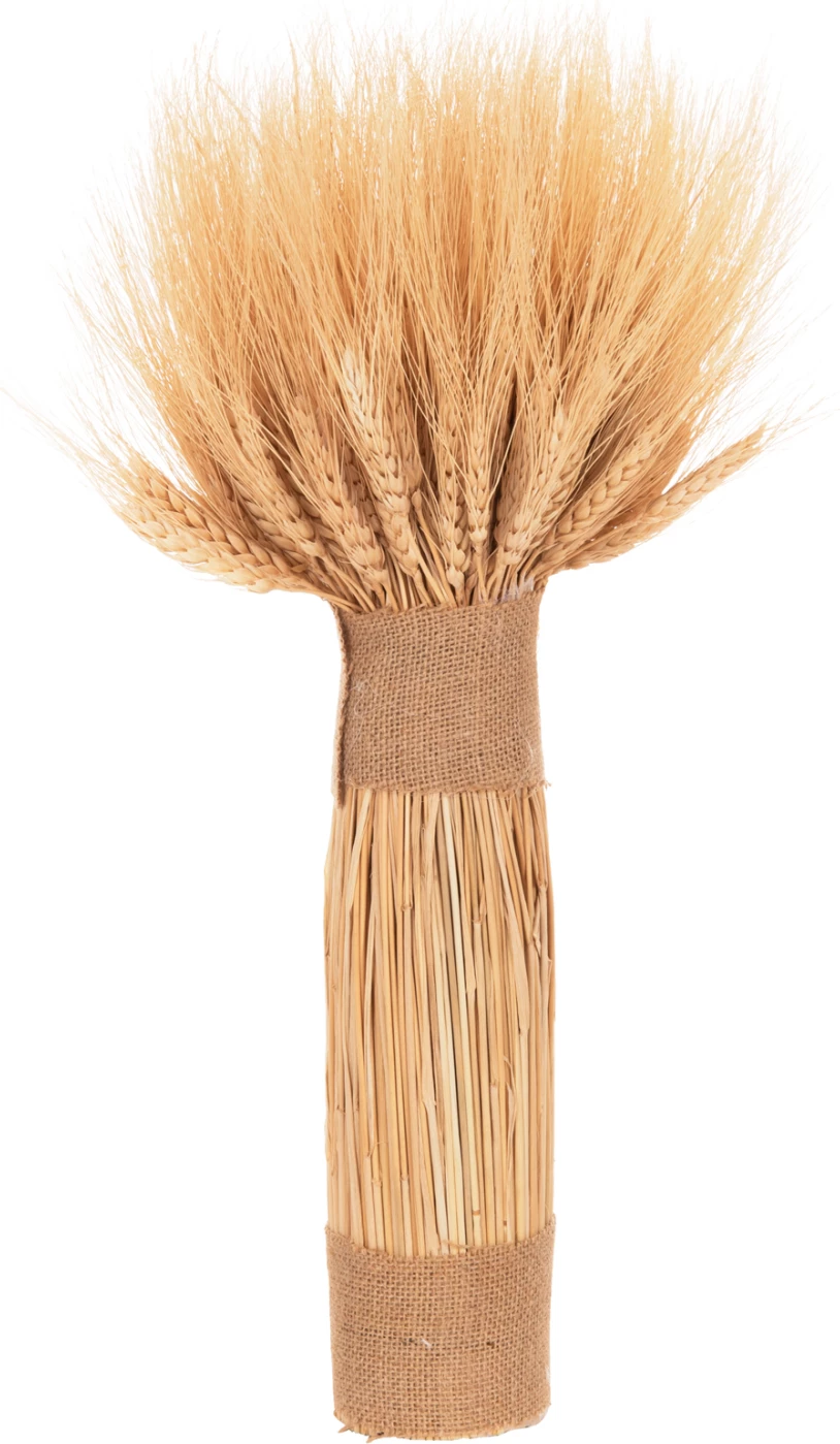 Buqetë dekorative me grurë të thatë, ngjyrë natyrale, FH7963, 48H cm