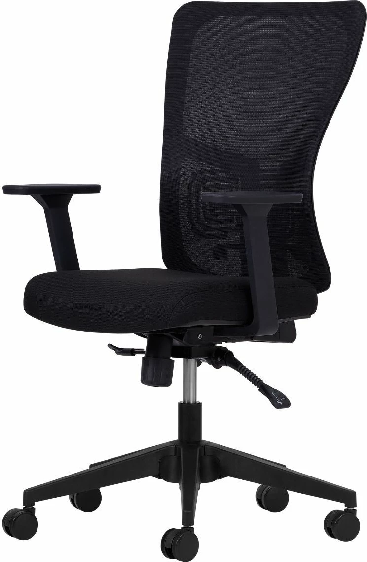 Set karrigesh për zyre (2 copë), Skye Decor, mbështetje për mes, 108 cm, e zezë