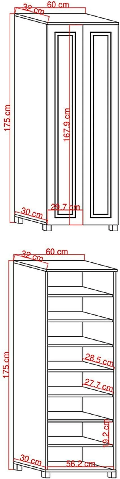 Dollap Skye Decor, Tuvalle 037, ngjyrë lis safir dhe e zezë