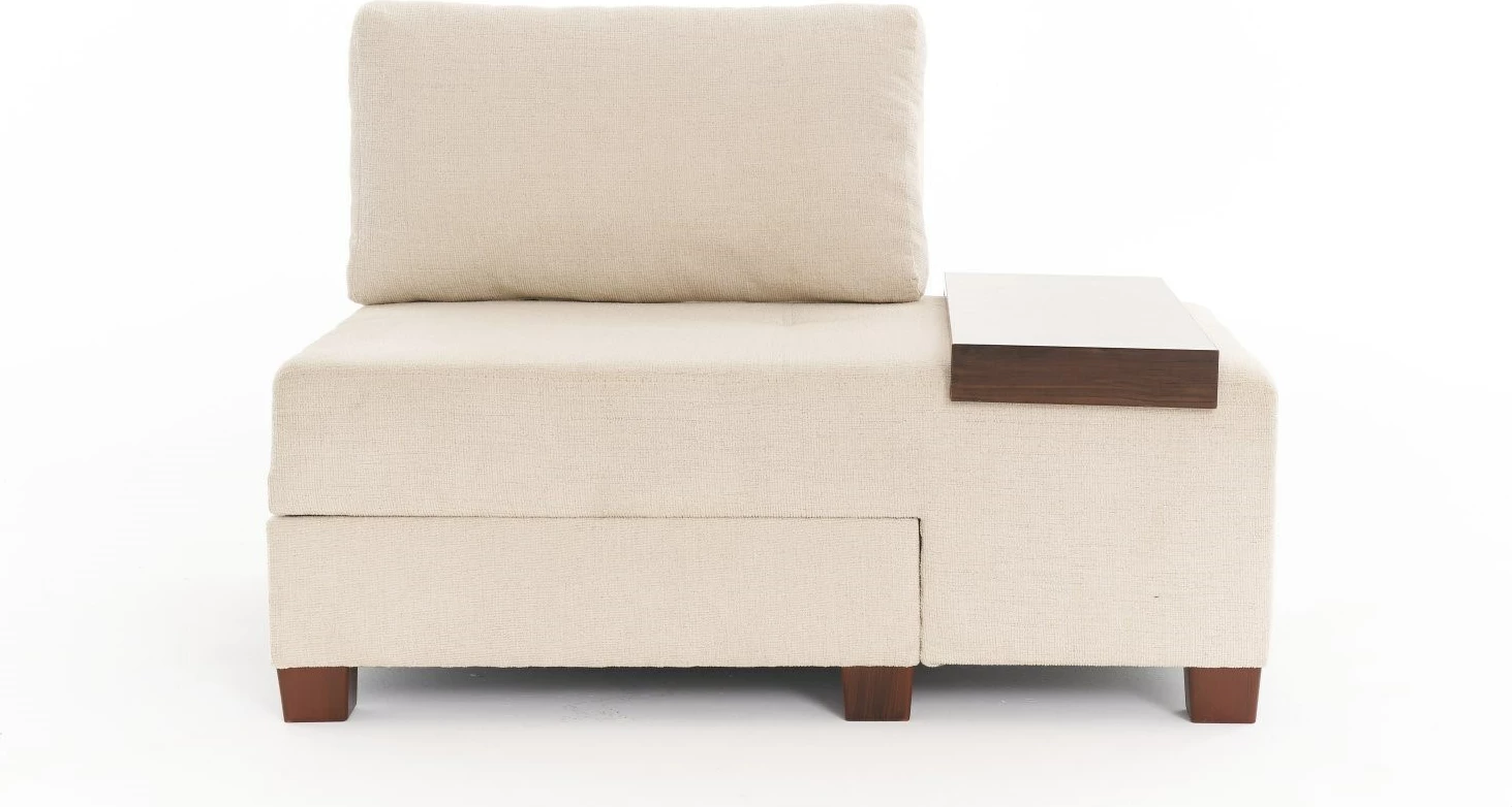 Krevat-karrige një vendës, Atelier del Sofa, Perenna Chenille, anë e djathtë, krem