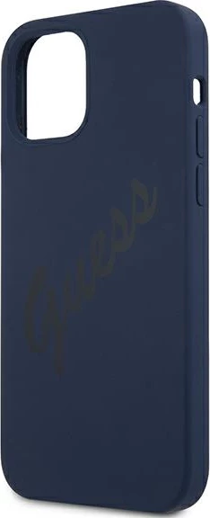 Mbështjellës Guess GUHCP12LLSVSBL për iPhone 12 Pro Max 6.7", silikon, Blu