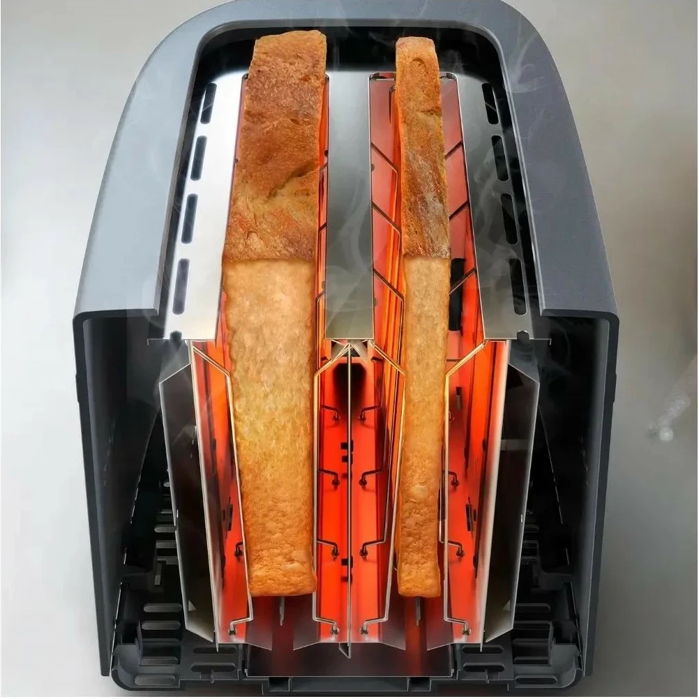 Toster Philips HD2510/90, 2 feta, gri