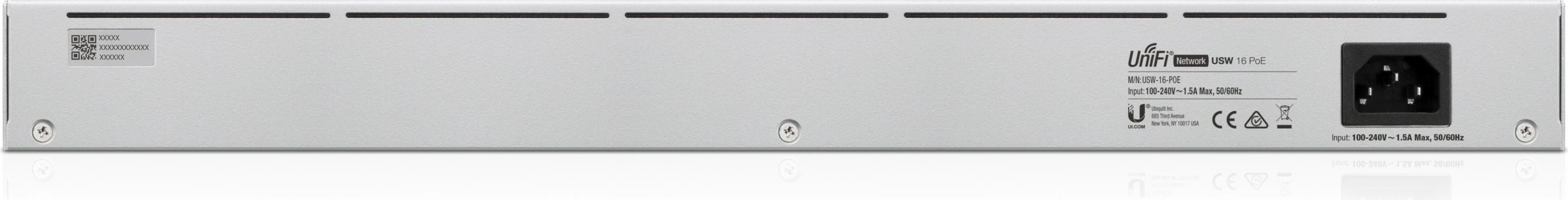 Switch Ubiquiti UniFi 16-Port PoE Managed L2/L3 Gigabit Ethernet Silver