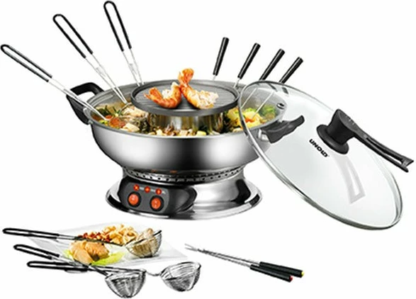 Set fondue UNOLD 48746, 6 persona, 2 L, i zi, çelik inox