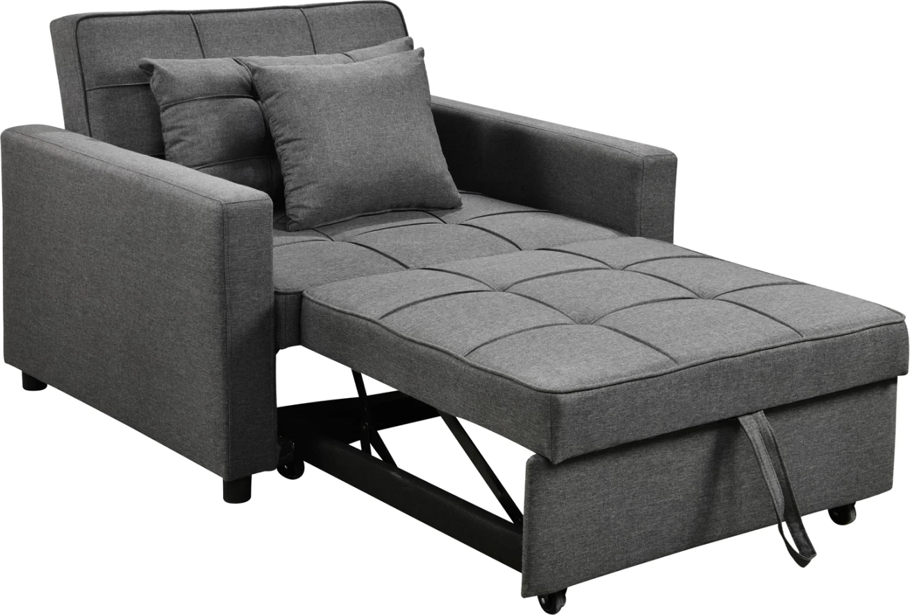 Fotel-krevat MERO, material gri, FH3306.01, 98x85x88cm