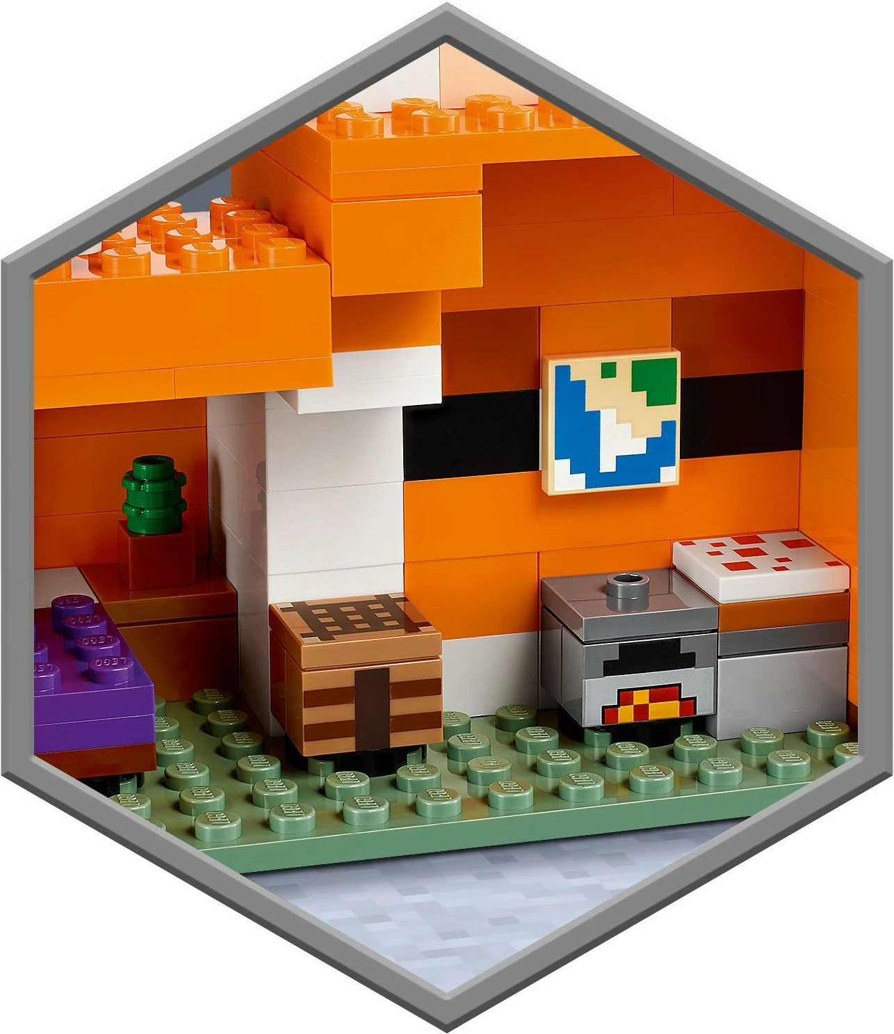 Set ndërtimi LEGO Minecraft The Fox Lodge, 193 pjesë, plastikë, shumëngjyrësh