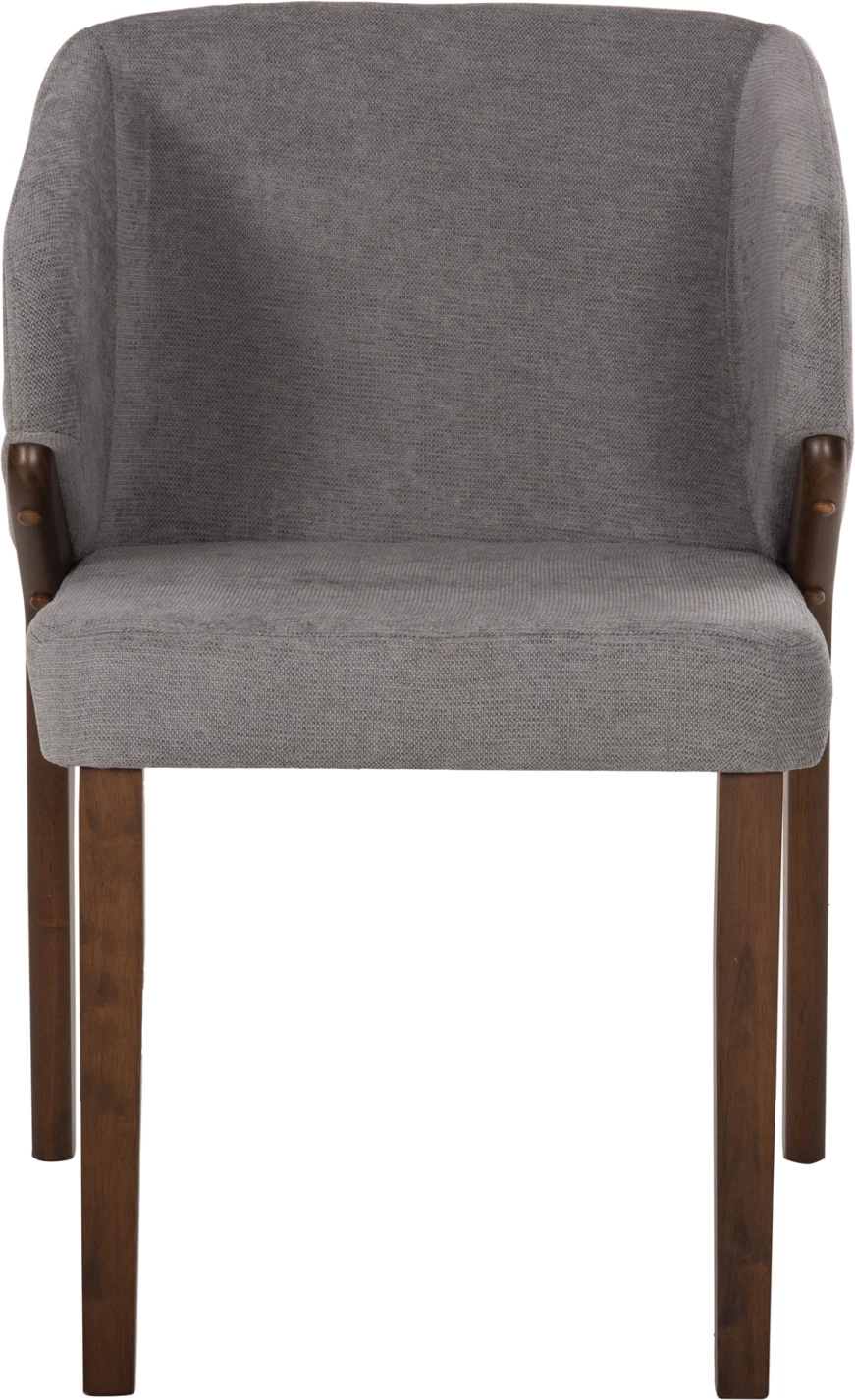 Karrige ngrënieje RADDER FH9749 dru gome ngjyrë arre-gri pëlhurë 50x53x77H cm., set prej 2 copë