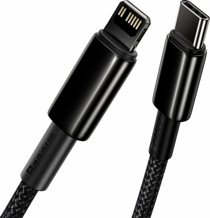Kabllo Baseus USB-C në Lightning 2 m 20W 6953156232044 e zezë (1 copë)