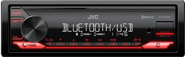Radio për veturë JVC KDX-282BT e kuqe