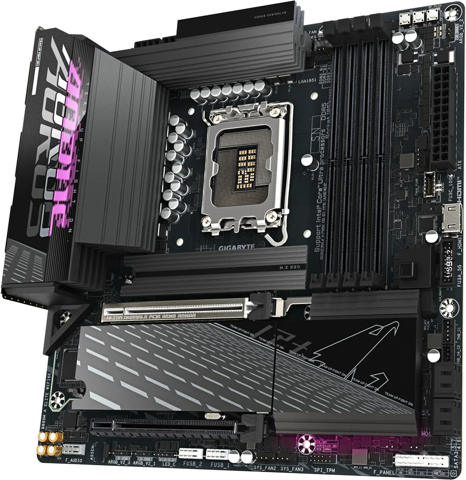 Pllakë amë Gigabyte B860M AORUS ELITE WIFI6E, Intel Core Ultra Series, 12+1+2+1 Phases VRM, WiFi 6E