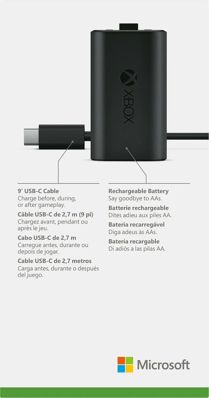 Kit karikimi Microsoft Xbox One Play & Charge, Xbox One, i zi, mat