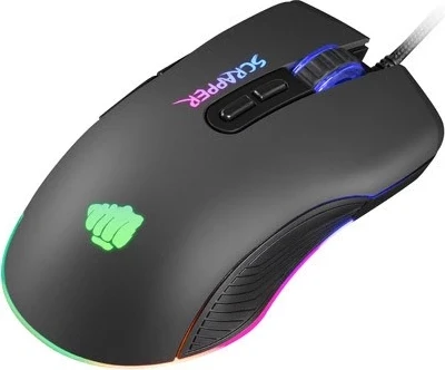 Mausi për lojëra Natec, Fury Scrapper, me dritë RGB