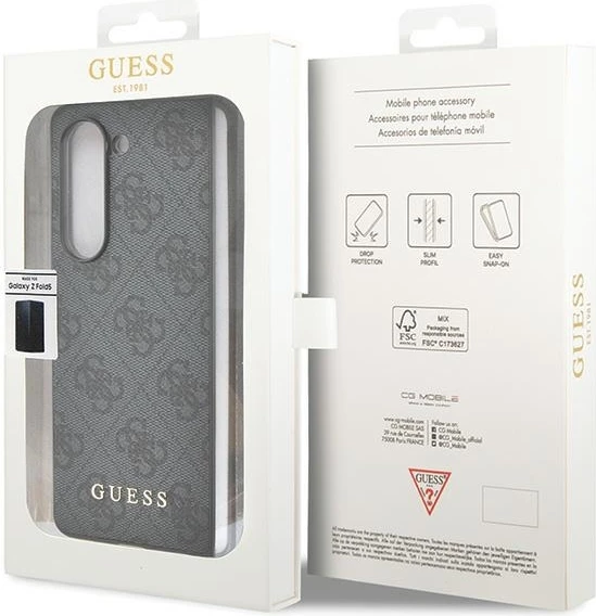 Mbështjellës Guess GUHCZFD5GF4GGR F946 për Samsung Galaxy Z Fold5, 4G Charms, Gri