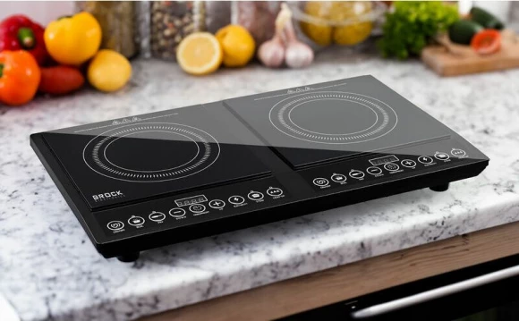 Pianurë induksioni portative Brock HP 4013, 2 zona, 2x2000W, e zezë