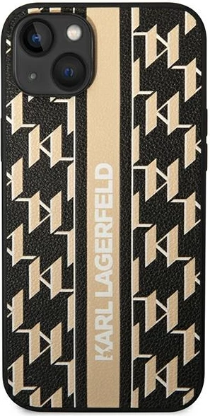 Mbështjellës Karl Lagerfeld Monogram Stripe për iPhone 14 Plus 6.7", Kafe