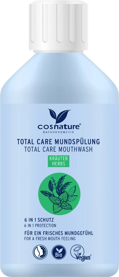 Shpëlarës goje Cosnature Total Care 6-in-1 Herbal me fluor 300ml