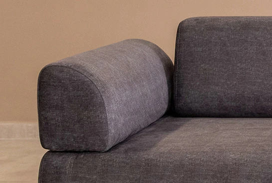 Divan-krevat treshe Infinity me tavolinë anësore, ngjyrë antracit