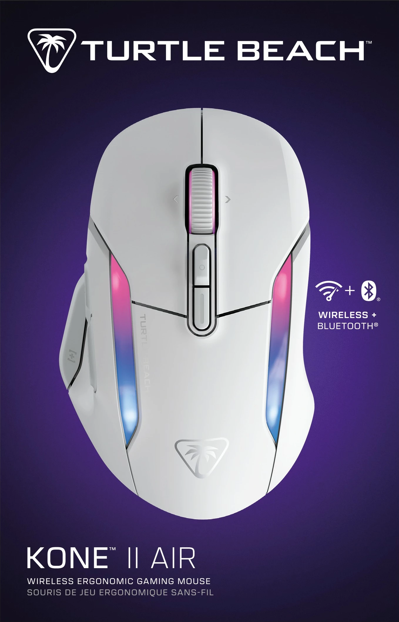 Maus gaming Turtle Beach Kone II Air, i bardhë, RGB