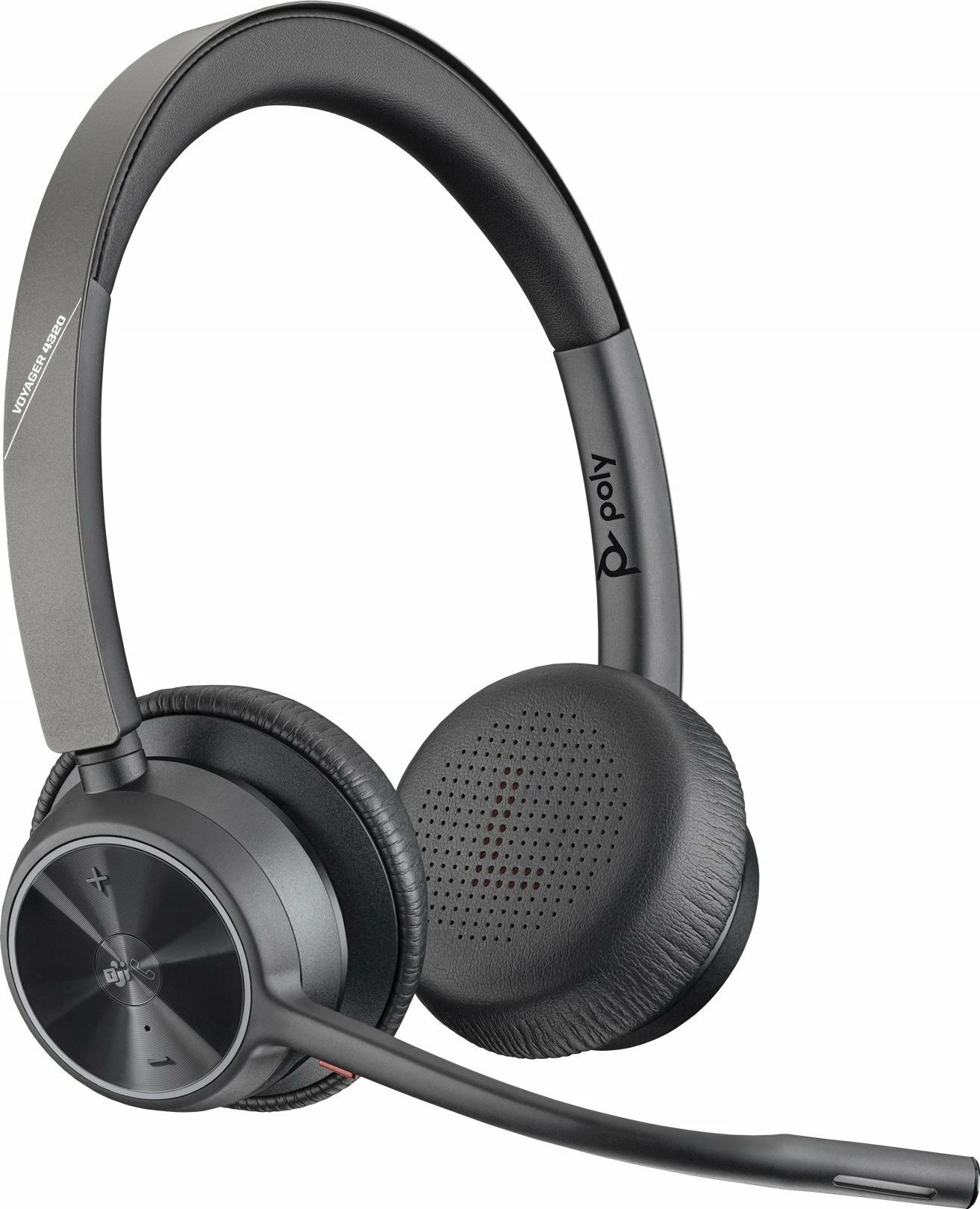 Kufje me mikrofon Poly Voyager 4320 (77Z00AA) Bluetooth 5.1, over-ear, stereo, të zeza, me BT700 adapter + karikues