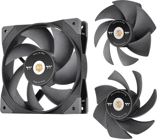 Ventilator kasë Thermaltake GT12 TT Premium Edition 120mm, 3 copë, e zezë