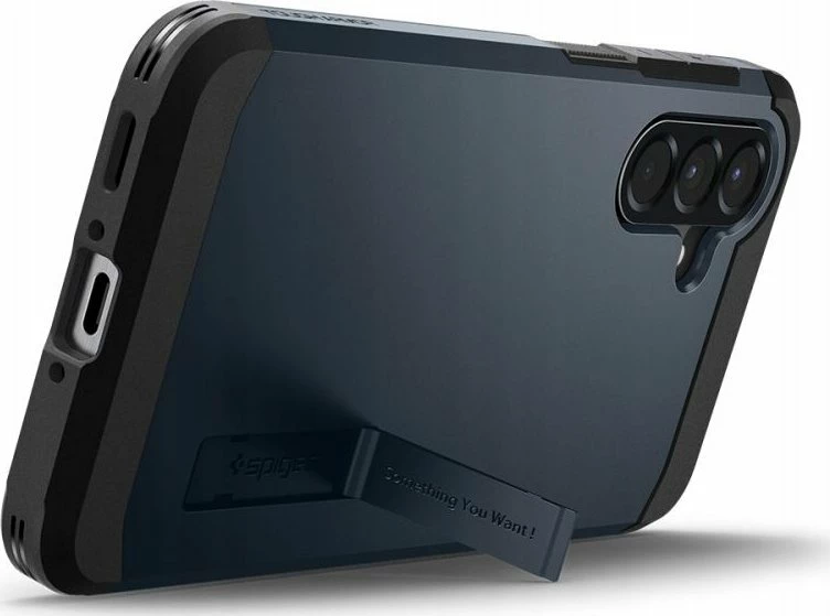 Mbështjellës Spigen Tough Armor ACS09295 për Samsung Galaxy A56 5G, MagSafe, me këmbëz, MIL-STD 810G-516.6, gri Metal Slate