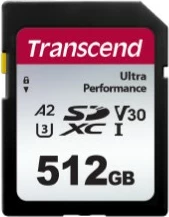Kartelë memorie Transcend SDXC 340S 512GB, UHS-I, Class 3, V30, e zezë