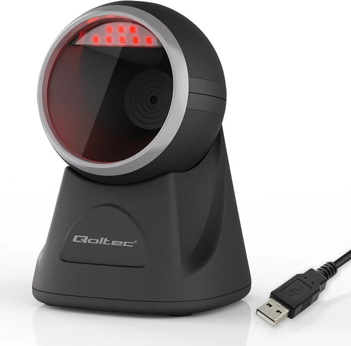 Skaner barkodi Qoltec Desktop Precision Reader 1D & QR, 2D
